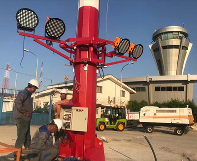 Floodlights for workers in Iran